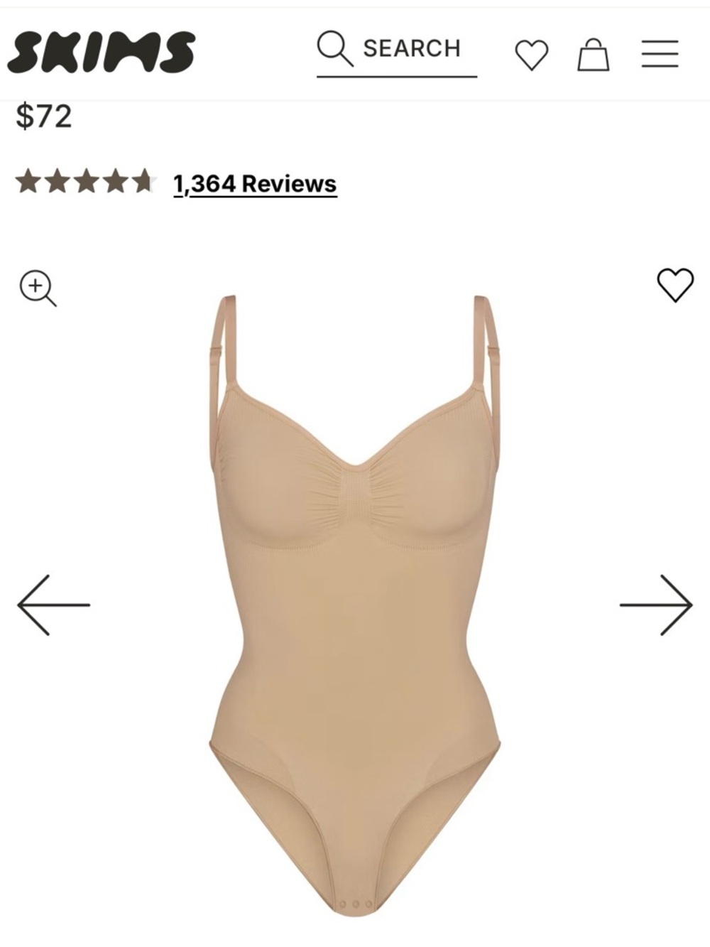 NWOT - SKIMS SCULPTING BODYSUIT W. SNAPS